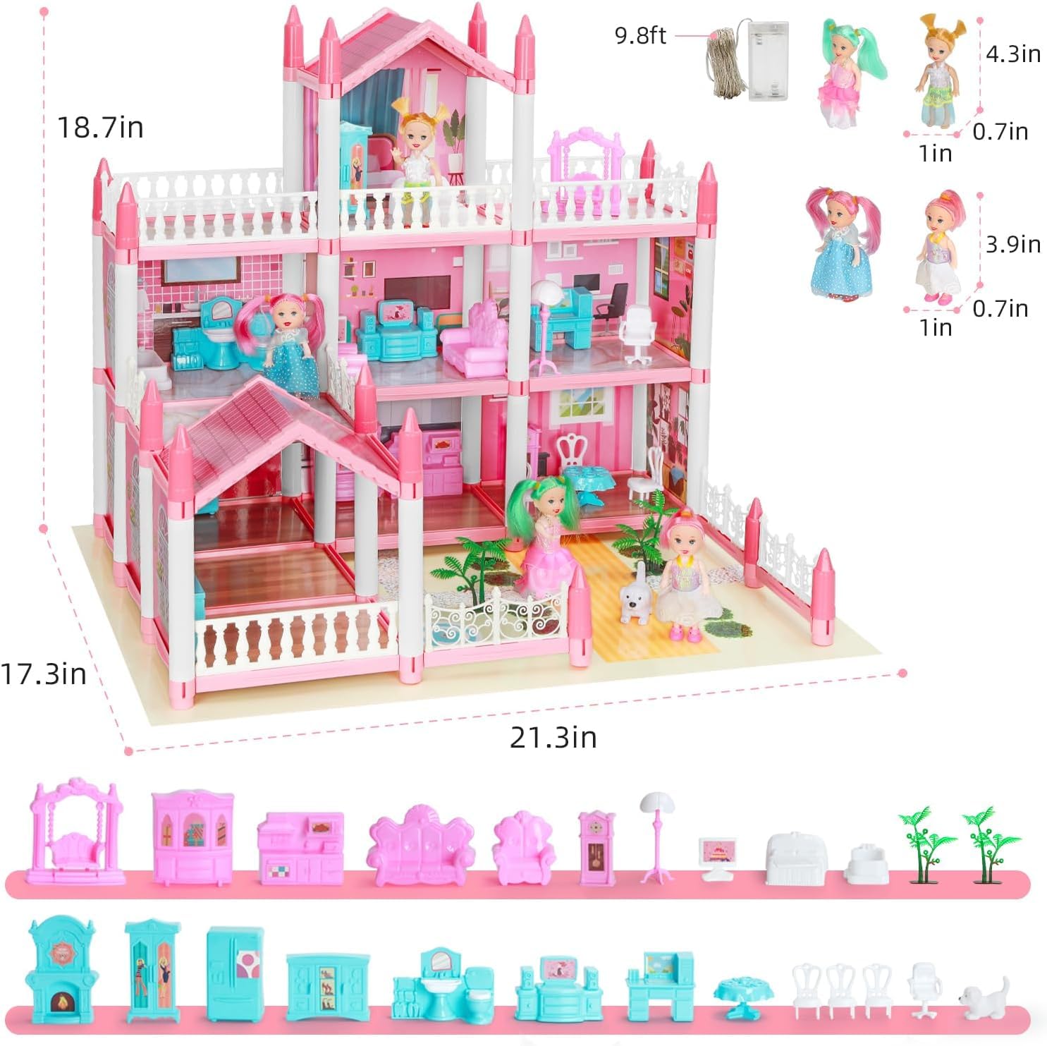 Amazon.co.jp: 18インチのドールハウス。 : Toys & Games